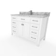 thumbnail image 5 of Sinber 48" x 22" Rectangular Sink White Bathroom Vanity Cabinet with Carrara White Marble Countertop, 5 of 16