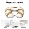 thumbnail image 4 of U-Shaped Pillow 11.8×9.8in With Pillow Core Comfortable Soft Invisible Zipper For Daily Travel Driving Office Gold Stripe_3, 4 of 8