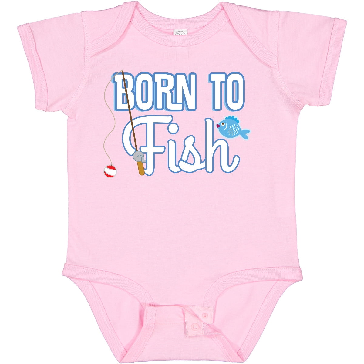 Inktastic Born to Fish Go Fishing Boys or Girls Baby Bodysuit