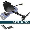 thumbnail image 6 of TPS Power Sports Universal Seat Attachment Adjustable Go Kart Hoverkart for Hover board, Black, 6 of 6