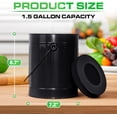 thumbnail image 2 of Plexon Countertop Compost Bin with Lid, Black 1.5 Gallon Odorless Kitchen Compost Container, Steel Food Compost Bucket for Kitchen with Charcoal Filter, Compost Pail for Kitchen Countertop, 2 of 6
