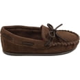 thumbnail image 3 of Minnetonka Children's Suede Moccasin, Chocolate 4 Big Kid, 3 of 5