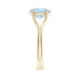 thumbnail image 3 of Angara Natural 2.2 Ct. Aquamarine Solitaire Ring in 14K Yellow Gold for Women (Ring Size: 11), 3 of 10