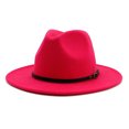 thumbnail image 2 of Walbest Women Lady Classic Felt Wide Brim Floppy Panama Hat Belt Buckle Wool Fedora Hat, 2 of 7