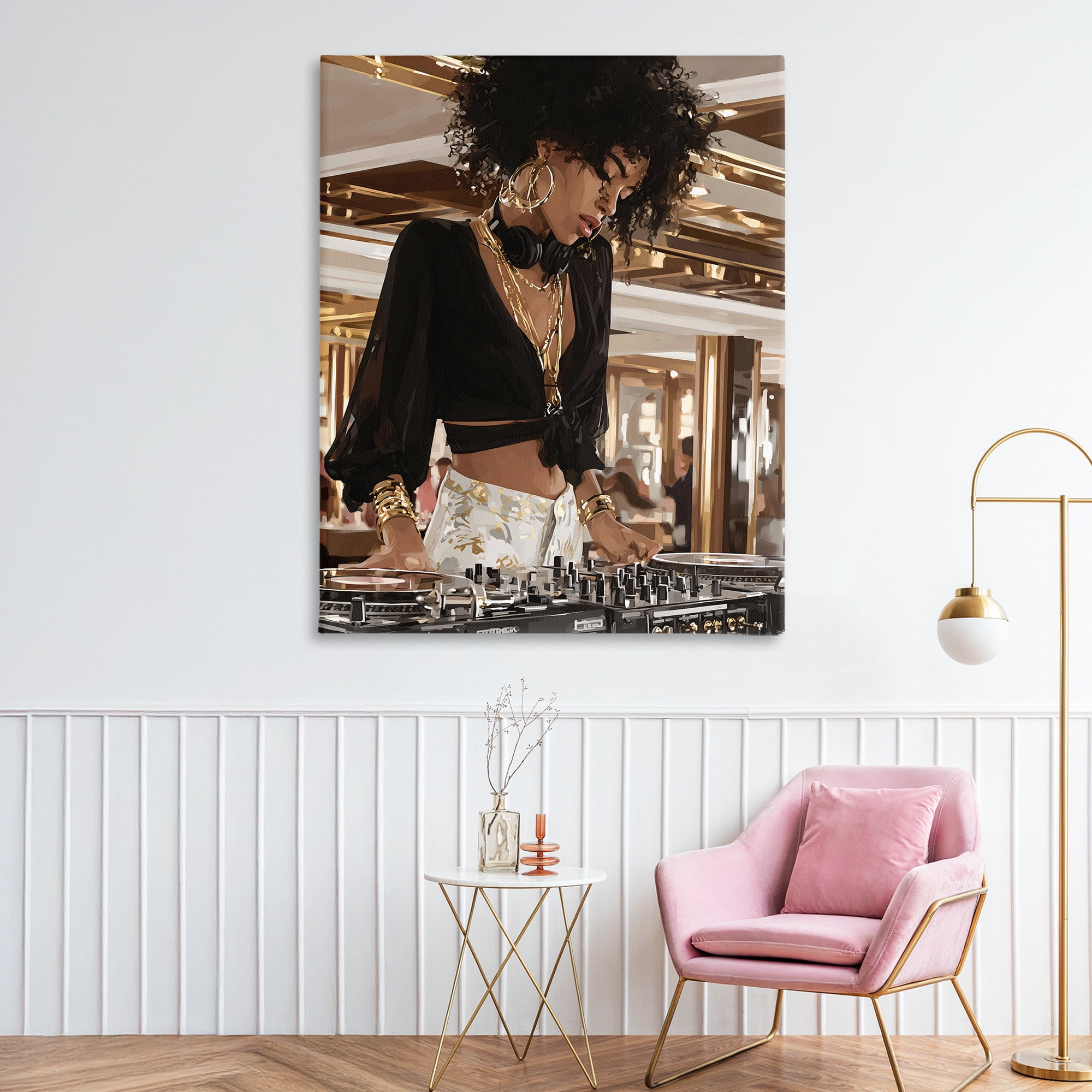 Stupell Industries Woman Of Music Live DJ Canvas Wall Art, design by Franklyn Gregory