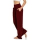 thumbnail image 5 of Pantalones de yoga anchos con bolsillos para mujer - Pantalones palazzo de cintura alta, poliéster/spandex, para todas las ocasiones - Tallas S-XXL, 5 of 6