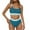 Light Blue, variant on Womens Contrast Trim Bikini Set Sports Bra Design Breathable Fabric Relaxed Silhouette for Summer Vacations Blue S