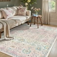 thumbnail image 3 of Wonnitar 5'x7' Pink Boho Area Rug,5x7ft Rugs for Bedroom Girls Nursery Area Rugs Soft Floral Playroom Rug, Machine Washable Pastel Rug Non Slip Floor Carpet for Large Living Room Bedroom Carpet, 3 of 10