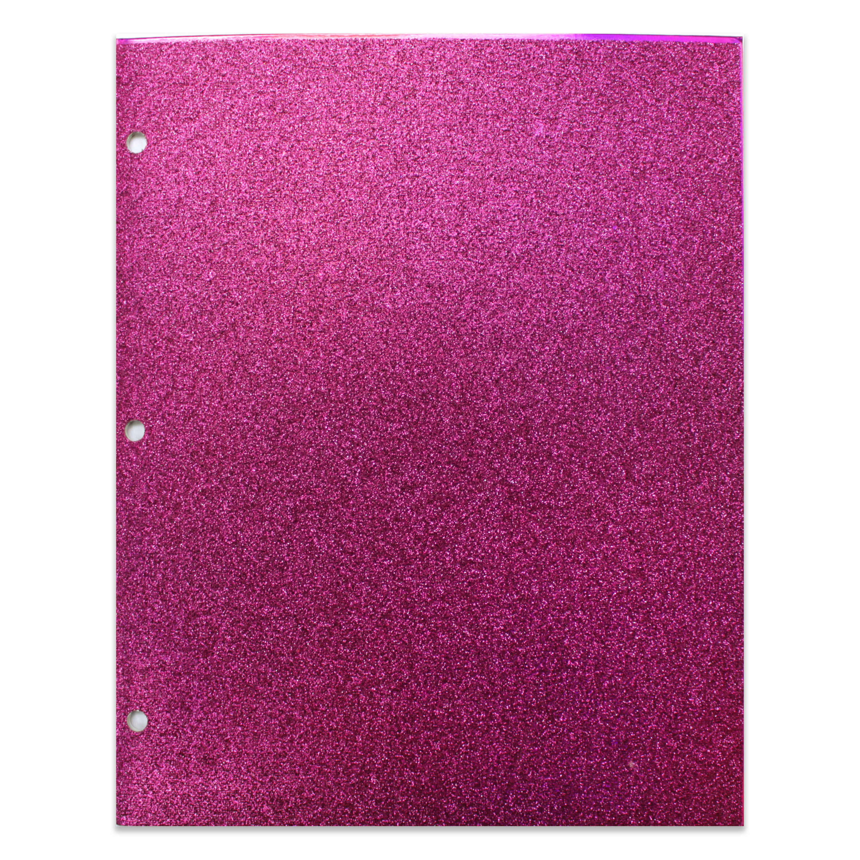 U Style Glitter TwoPocket Paper Folder, Raspberry, MessProof, 3517
