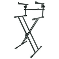 Rockville RKS42X X-Stand 2-Tier Keyboard or DJ Stand Fits Yamaha PSRS775