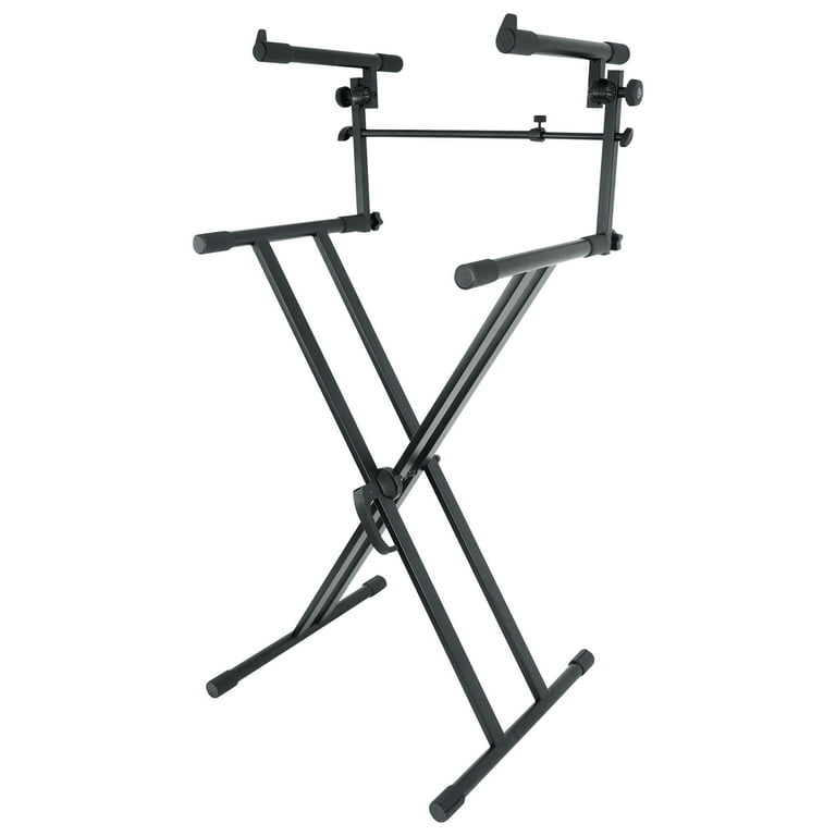 Rockville RKS42X X Stand 2 Tier Keyboard or DJ Stand Fits Yamaha Piaggero NP 32