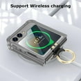 thumbnail image 5 of Designed for Samsung Galaxy Z Flip 5 Case Clear with Ring, Anti-Fall Shockproof Protective Phone Cover Case Compatible with Galaxy Z Flip 5 Case 5 G 2023 (Clear Black), 5 of 12