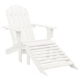 thumbnail image 1 of vidaXL Garden Chair with Ottoman Wood White, 1 of 5