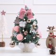 thumbnail image 1 of Mini decoración navideña para árbol de Navidad con luces, árbol de Navidad de escritorio de 35cm, conjunto rojo dorado, 1 of 3