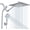 10-Inch Chrome, variant on 10-Inch Chrome High Rainfall Handheld Shower Head Combo with Adjustable Extension Arm