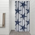 thumbnail image 3 of Nautical Starfish Shower Curtain Liner - Marine Life Tropical Theme, Waterproof Reusable Bathroom Fabric for Coastal Decor,36x72in, 3 of 5