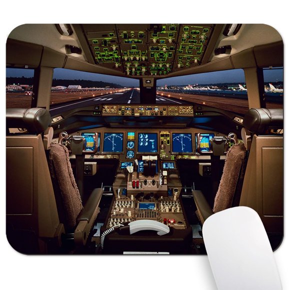 Mouse Pad Wknoon Diseño de Cabina Boeing 777 24 x 20 cm