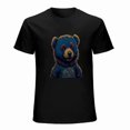 thumbnail image 1 of Smiling Plush Little Bear T-shirt Cute Teddy Bear short sleeve Unisex tees gift shirt, 1 of 5