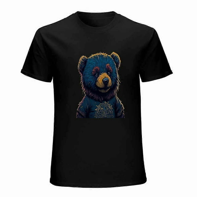 Smiling Plush Little Bear T-shirt Cute Teddy Bear short sleeve Unisex tees gift shirt