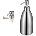 thumbnail image 1 of 500ML Liquid Soap Dispenser Lotion Dispenser With Foam Nozzle Soap Dispenser in 304 Stainless Steel Soap Dispenser Shampoo Bathroom Kitchen Silver, 1 of 4