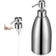 thumbnail image 1 of Dispensador de jabón líquido de 500 ml Dispensador de loción con boquilla de espuma Dispensador de jabón en acero inoxidable 304 Dispensador de jabón Champú Baño Cocina Plata Xemadio MZQ-0954, 1 of 9