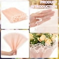 thumbnail image 3 of 1 set 1 bag Polyester Flower Bouquet Wrapping Mesh Paper with ABS Plastic Imitation Pearl Edge Bouquet Packaging Paper Wrinkled Wavy Net Yarn for Valentine's Day, 3 of 6