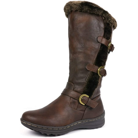 

Dream Pairs Womens Knee High Boots Winter Snow Boots Fully Fur Lined Zipper Closure Boots MINX