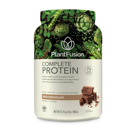 PlantFusion Complete Plant Based Protein Powder, Chocolate, 2.0 Lb, 30