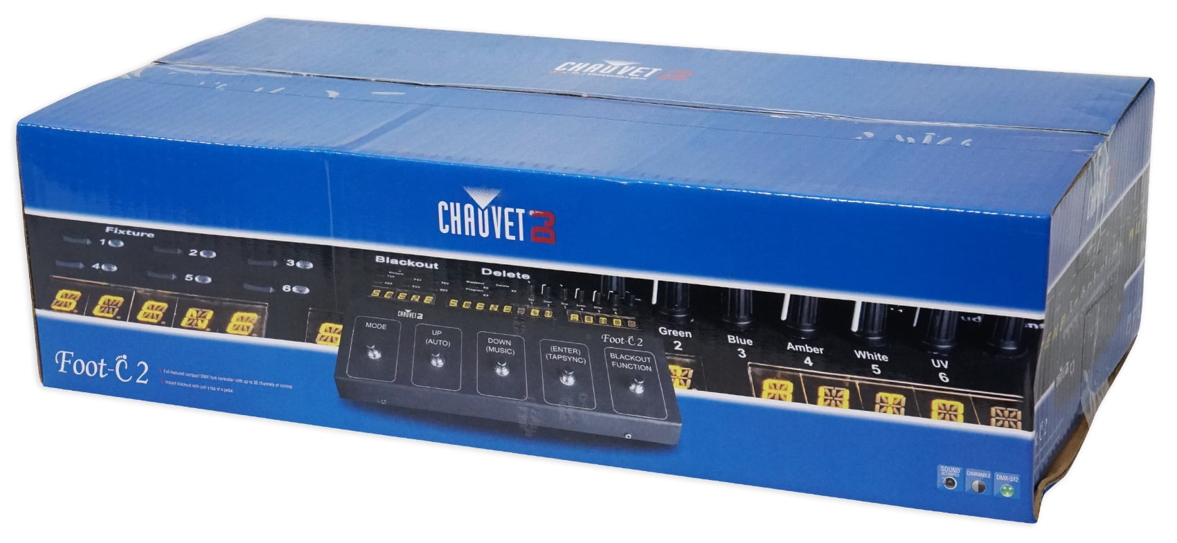 Chauvet DJ Foot C-2 36-Channel DMX Foot Controller, MIDI Input w/Display+Speaker
