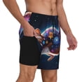 thumbnail image 2 of Fuzoiu Colorful Star River Squirrel Print Men's Swim Shorts,Quick-Dry Double-Layer Swim Trunks,Board Trunks,Beach Shorts Swimwear Bathing Suits-3X-Large, 2 of 6