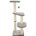 thumbnail image 3 of TRIXIE Altea Plush 3-Level 46.1" Cat Tree with Sisal Scratching Posts & Cat Toy, Gray, 3 of 8