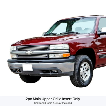 APS 1999-2002 Chevy Silverado 1500 Stainless Steel Billet Grille 8x6 horizontal billet
