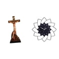 thumbnail image 1 of Escultura De Jesús, Católica, Religiosa, Sencilla, Decorativa, Con Forma De Flor, Reloj De Pared Colgante, Estatua De La Madre María Para Dormitorio, Cafetería, Decoración De Pared, 1 of 8