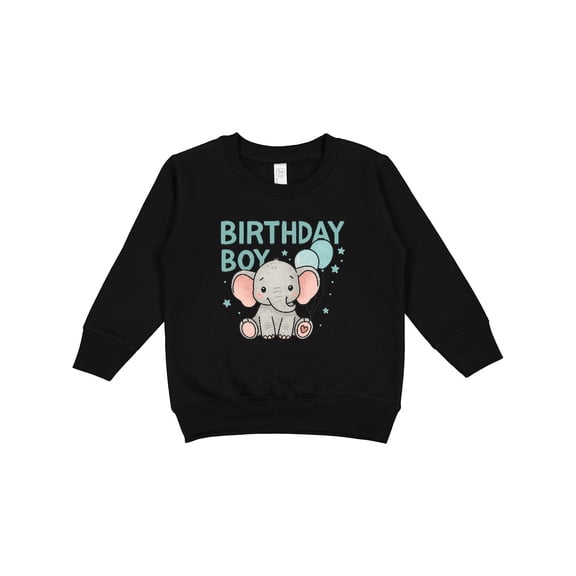 Inktastic Birthday Boy Elephant Balloons Toddler Sweatshirt