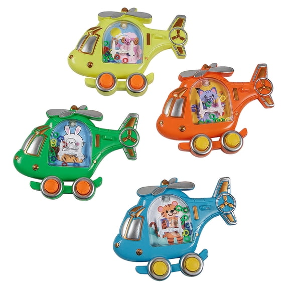 Fun Express 5 1/4" x 4" Mini Helicopter & Animals Water Games Set - 12 Pieces
