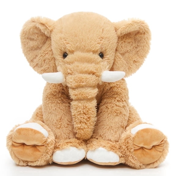 MorisMos 20'' Brown Elephant Stuffed Animal Soft Stuffed Animal Elephant Plush Toy