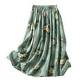 thumbnail image 2 of Njagoc3 Boho Garden Collection: Womens Tiered Midi Skirt | Smocked High Waist | Breathable Cotton Gauze | Festival-Ready Summer Dress for Music Lovers, 2 of 6
