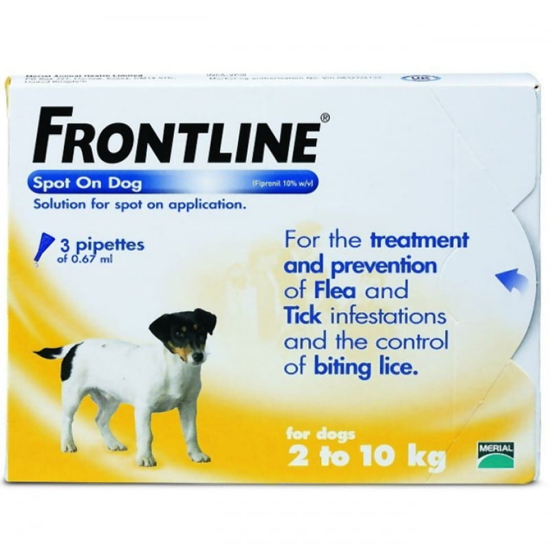frontline plus small dog 6 pipettes