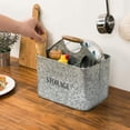 thumbnail image 3 of MyGift 4-Slot Rustic Galvanized Silver Metal Kitchen Caddy, 3 of 7