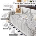 thumbnail image 5 of TOPCHANCES Throw Blanket, Soft Chenille Boho Throw Blanket for Couch, 71"x 118" Large Couch Sofa Bed Protector Cover Throw with Tassel, Cozy Decorative Throw Blankets for Couch Sofa Bed, Shanhe Black, 5 of 9