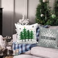 thumbnail image 3 of Grey Christmas Throw Pillow Covers 18x18 Set of 4, Decorative 18 inch Gray Modern Winter Snowflake Xmas Cushion Covers Pillow Cases for Home Farmhouse Bedroom Room Holiday Couch Decor Decoration, 3 of 6