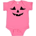 thumbnail image 3 of Inktastic Jack-o-lantern Face with Eyelashes Girls Baby Bodysuit, 3 of 5