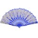 thumbnail image 1 of Gran ventilador de mano plegable Estilo chino Impreso Ventilador plegable Festival Regalo Rendimiento Ventilador (azul), 1 of 5