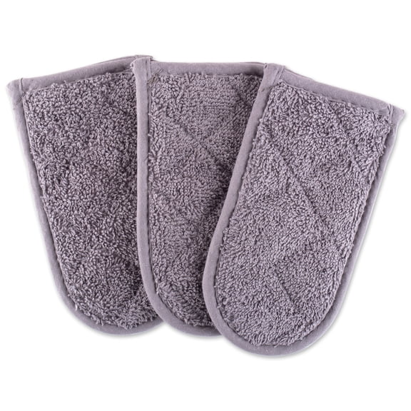 DII Terry Kitchen Pan Handles, Set of 3, 6"x3", 100% Cotton, Multiple Colors