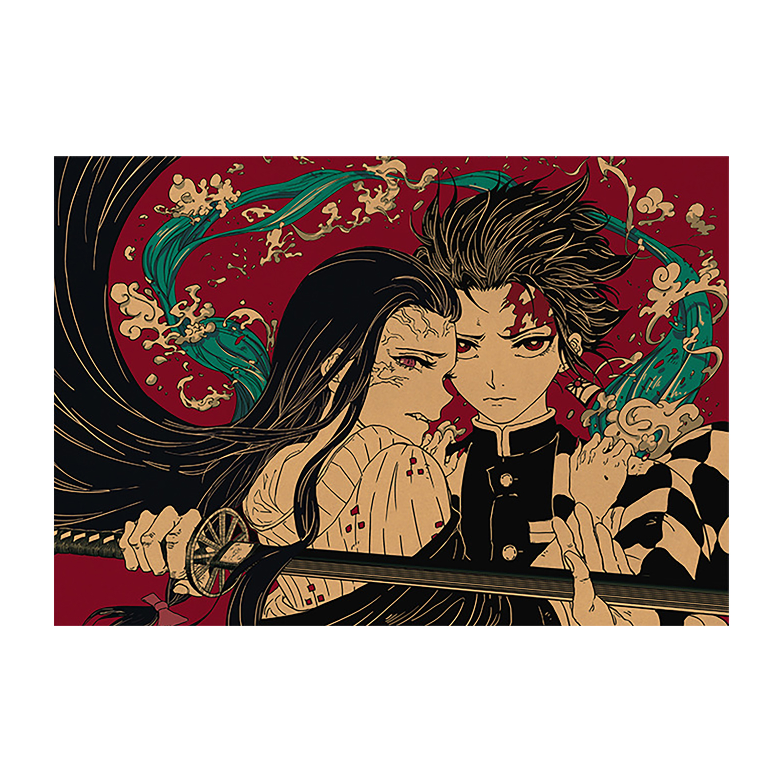 Bar Cafe Home Decor Collection Gift Living Room Demon Slayer Painting 