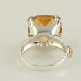 thumbnail image 2 of KIRAN FINE JEWEL Cushion Yellow Citrine Solitaire Ring Yellow Gold Plated 925 Silver Anniversary Women Gemstone Statement Jewelry Gift For Her, 2 of 5