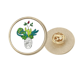 thumbnail image 1 of Horus botanica momia planta cactus Broche de oro metálico circular, 1 of 3