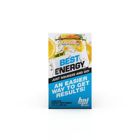 BPI Sports Best Energy Liquid Water Enhancer, Orange, 144 (Best Morning Shake For Energy)
