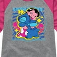 thumbnail image 3 of Disney - Lilo & Stitch - Lilo Hug - Toddler & Youth Girls Raglan Graphic T-Shirt, 3 of 5