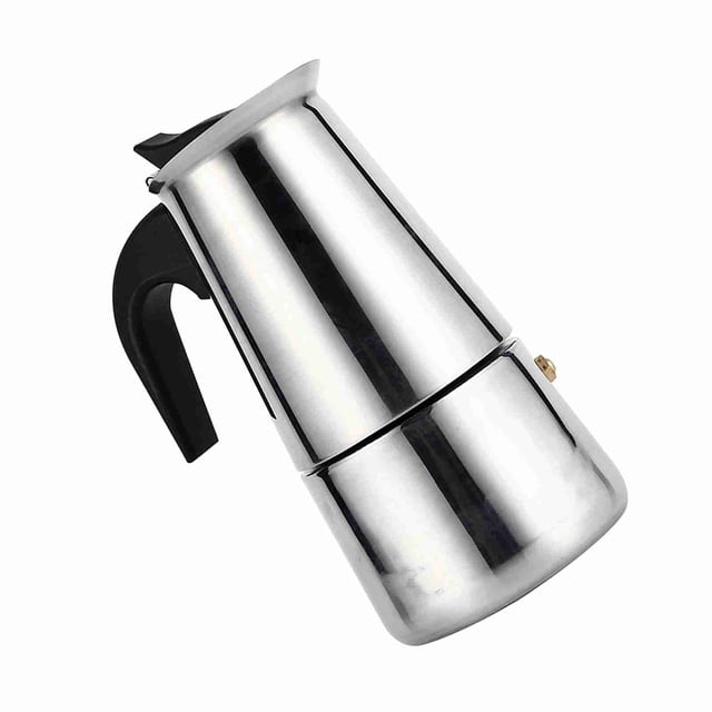 Yajisi Cafetera Moka de Acero Inoxidable 200ml / 6.76 oz Percolador Espresso